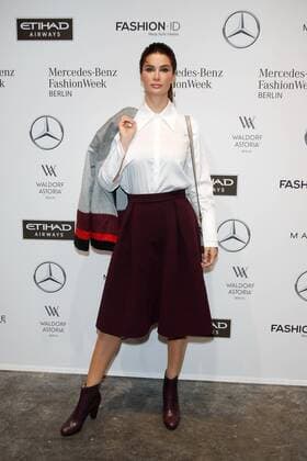 Miriam Mack - Ankunft zur Holy Ghost Fashion-Show im Rahmen der Mercedes-Benz Fashion Week Berlin Spring Summer 2017 Collections im Kaufhaus Jandorf in Berlin am 17.01.2017. Mercedes-Benz Fashion Week Berlin Spring Summer 2017 Collections