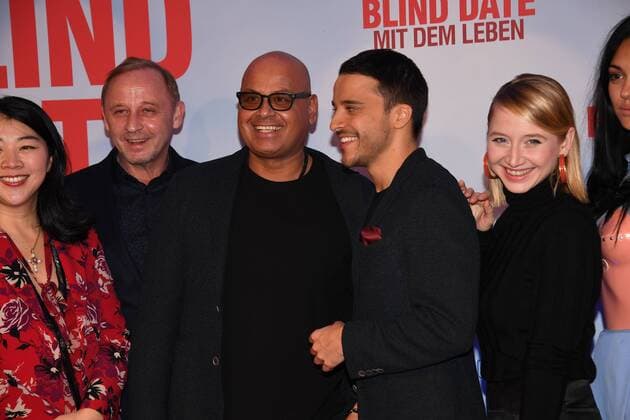 Alexander Held, Saliya Kahawatte, Jacob Matschenz, Kostja Ullmann und Anna Maria Mühe Premiere Mein Blind Date mit dem Leben Mathäser Filmpalast Kino Fernsehen Muenchen 17.01.2017