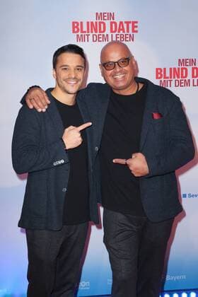 Kostja Ullmann, Saliya Kahawatte, Filmpremiere von Blind Date im Mathaeser Filmpalast in Muenchen am 17.01.2017