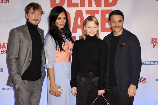 Jacob Matschenz, Nilam Farooq, Anna Maria Mühe und Kostja Ullmann bei der Weltpremiere des Kinofilms Mein Blind Date mit dem Leben im Mathäser Filmpalast. München, 17.01.2017 Foto:xP.xSchönbergerx xFuturexImage