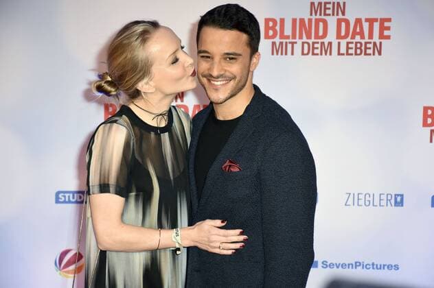 Janin Reinhardt und Kostja Ullmann bei der Weltpremiere des Kinofilms Mein Blind Date mit dem Leben im Mathäser Filmpalast. München, 17.01.2017 Foto:xP.xSchönbergerx xFuturexImage