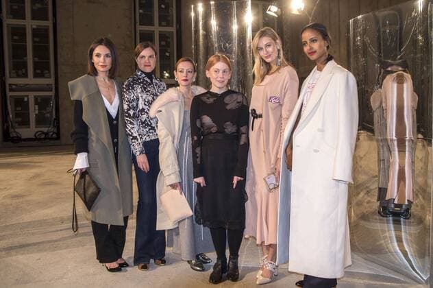 Nadine Warmuth, Fritzi Haberlandt, Lavinia Wilson, Malaika Raiss, Mandy Bork und Sara Nuru bei der Malaikaraiss Fashion Show auf der Mercedes-Benz Fashion Week Berlin Autumn Winter 2017. Berlin, 17.01.2017 Foto:xK.xWernerx xFuturexImage