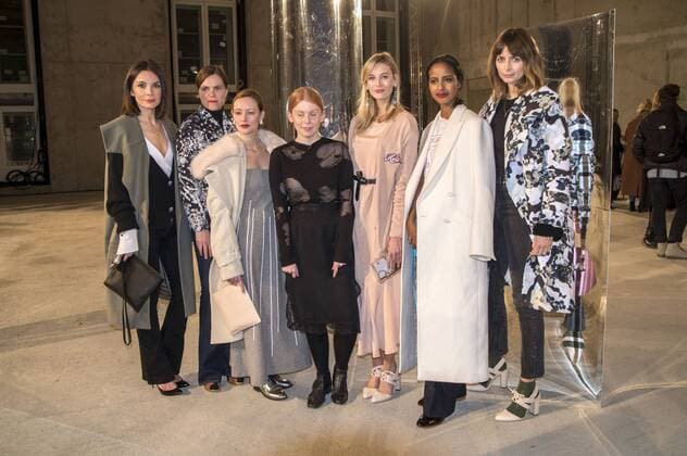 Nadine Warmuth, Fritzi Haberlandt, Lavinia Wilson, Malaika Raiss, Mandy Bork, Sara Nuru und Eva Padberg bei der Malaikaraiss Fashion Show auf der Mercedes-Benz Fashion Week Berlin Autumn Winter 2017. Berlin, 17.01.2017 Foto:xK.xWernerx xFuturexImage