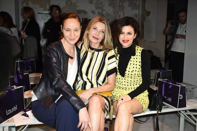 Jeanette Hain, Ursula Karven und Viktoria Lauterbach bei der Laurel Modenschau am 18.01.2017 im Rahmen der Mercedes-Benz Fashion Week Herbst Winter 2017 in Berlin MBFW Fashionweek 2017 Januar in Berlin- Laurel Modenschau 