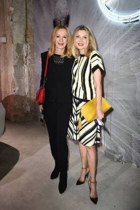Katja Flint und Ursula Karven bei der Ankunft zur Laurel Modenschau am 18.01.2017 im Rahmen der Mercedes-Benz Fashion Week Herbst Winter 2017 in Berlin MBFW Fashionweek 2017 Januar in Berlin- Laurel Modenschau 