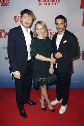 Jacob Matschenz, Anna Maria Mühe und Kostja Ullmann bei der Premiere des Kinofilms Mein Blind Date mit dem Leben im Kino in der Kulturbrauerei. Berlin, 18.01.2017 Foto:xS.xGabschx xFuturexImage