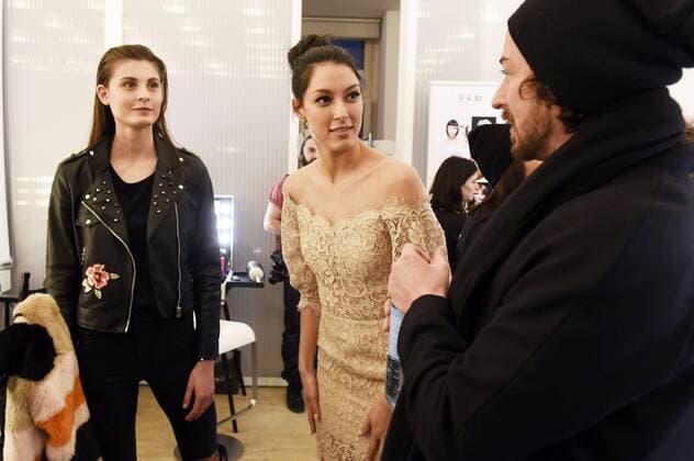 Rebecca Mir und Marcel Ostertag backstage bei der Marcel Ostertag Fashion Show auf der Mercedes-Benz Fashion Week Berlin Autumn Winter 2017. Berlin, 18.01.2017 Foto:xF.xKernx xFuturexImage