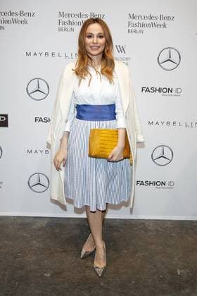 Berlin Fashion Week - Prominente bei Laurel Mina Tander - Ankunft zur Laurèl Fashion-Show im Rahmen der Mercedes-Benz Fashion Week Berlin Spring Summer 2017 Collections im Kaufhaus Jandorf in Berlin am 18.01.2017. Mercedes-Benz Fashion Week Berlin Spring Summer 2017 Collections
