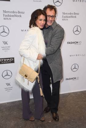Gerit Kling mit Ehemann Wolfram Becker Laurel Fashion Show während der Mercedes Benz Fashion Week Autumn Winter 2017 im Kaufhaus Jahndorf n Berlin am 18.01.2017
