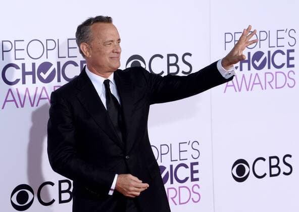 Actor Tom Hanks attends the 43rd annual People s Choice Awards at the Microsoft Theater in Los Angeles on January 18, 2017.  LAP20170118212 JIMxRUYMEN