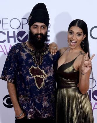 Internet personalities Humble The Poet (L) and Lilly Singh attend the 43rd annual People s Choice Awards at the Microsoft Theater in Los Angeles on January 18, 2017.  LAP20170118239 JIMxRUYMEN