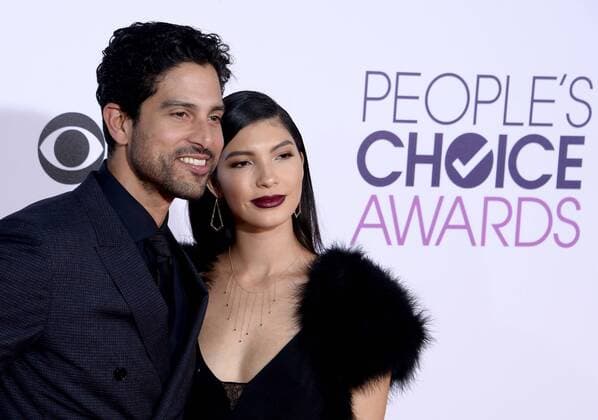 Actor Adam Rodriguez and Grace Gail attend the 43rd annual People s Choice Awards at the Microsoft Theater in Los Angeles on January 18, 2017.  LAP20170118248 JIMxRUYMEN