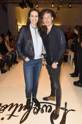 Katrin Wrobel mit Begleitung bei der Marcel Ostertag Fashion Show auf der Mercedes-Benz Fashion Week Berlin Autumn Winter 2017. Berlin, 18.01.2017 Foto:xF.xKernx xFuturexImage