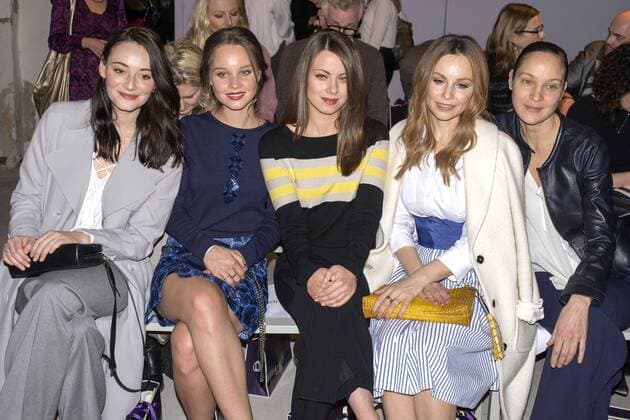 Maria Ehrich, Sonja Gerhardt, Alice Dwyer, Mina Tander und Jeanette Hain bei der Laurel Fashion Show auf der Mercedes-Benz Fashion Week Berlin Autumn Winter 2017. Berlin, 18.01.2017 Foto:xK.xWernerx xFuturexImage