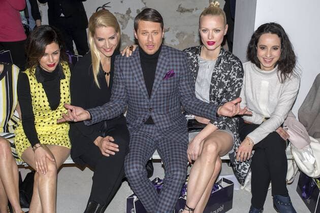 Viktoria Lauterbach, Judith Rakers, Roman Knizka, Franziska Knuppe und Stephanie Stumph bei der Laurel Fashion Show auf der Mercedes-Benz Fashion Week Berlin Autumn Winter 2017. Berlin, 18.01.2017 Foto:xK.xWernerx xFuturexImage
