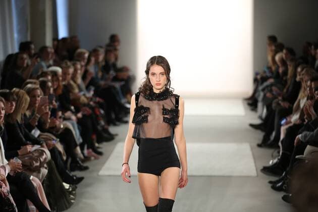 Germany: Steinrohner at the Mercedes-Benz Fashion Week Steinrohner showcases its latest Autumn Winter 2017 Collections in the Kaufhaus Jandorf in the Brunnenstrasse in Berlin-Mitte during the Mercedes-Benz Fashion Week Berlin Autumn Winter 2017 Collections. The photo shows models with the Steinrohner collection on the catwalk.  SimonexKuhlmey