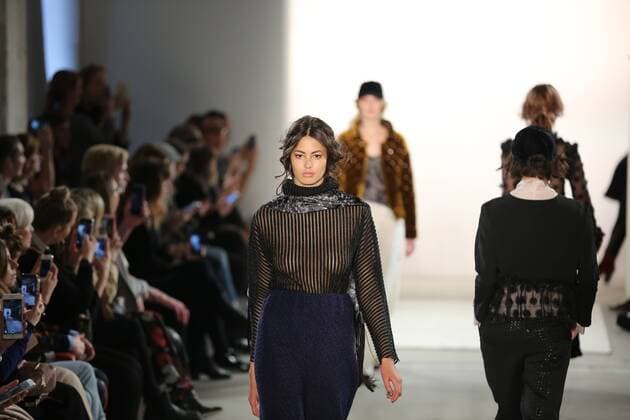 Germany: Steinrohner at the Mercedes-Benz Fashion Week Steinrohner showcases its latest Autumn Winter 2017 Collections in the Kaufhaus Jandorf in the Brunnenstrasse in Berlin-Mitte during the Mercedes-Benz Fashion Week Berlin Autumn Winter 2017 Collections. The photo shows models with the Steinrohner collection on the catwalk.  SimonexKuhlmey