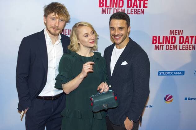Jacob Matschenz, Anna Maria Mühe und Kostja Ullmann bei der Premiere des Kinofilms Mein Blind Date mit dem Leben im Kino in der Kulturbrauerei. Berlin, 18.01.2017 Foto:xC.xBehringx xFuturexImage