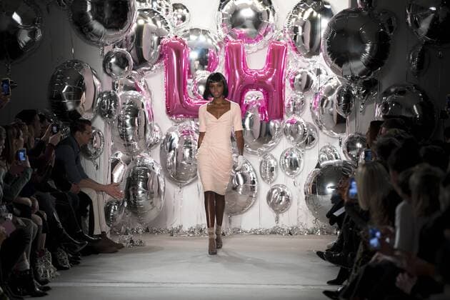 January 17, 2017 - Berlin, Germany - A model runs the runway at the Lena Hoschek fashion show during the Mercedes-Benz Berlin Fashion Week Autumn Winter 2017 in Berlin, Germany on January 17, 2017. Berlin Germany  - ZUMAn230 20170117_zaa_n230_337