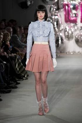 January 17, 2017 - Berlin, Germany - A model runs the runway at the Lena Hoschek fashion show during the Mercedes-Benz Berlin Fashion Week Autumn Winter 2017 in Berlin, Germany on January 17, 2017. Berlin Germany  - ZUMAn230 20170117_zaa_n230_340