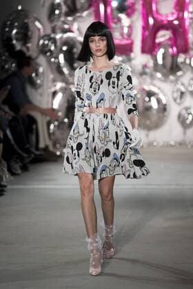January 17, 2017 - Berlin, Germany - A model runs the runway at the Lena Hoschek fashion show during the Mercedes-Benz Berlin Fashion Week Autumn Winter 2017 in Berlin, Germany on January 17, 2017. Berlin Germany  - ZUMAn230 20170117_zaa_n230_348