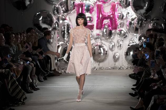 January 17, 2017 - Berlin, Germany - A model runs the runway at the Lena Hoschek fashion show during the Mercedes-Benz Berlin Fashion Week Autumn Winter 2017 in Berlin, Germany on January 17, 2017. Berlin Germany  - ZUMAn230 20170117_zaa_n230_346