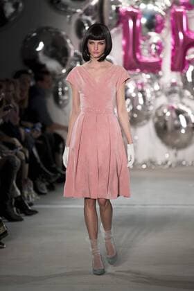 January 17, 2017 - Berlin, Germany - A model runs the runway at the Lena Hoschek fashion show during the Mercedes-Benz Berlin Fashion Week Autumn Winter 2017 in Berlin, Germany on January 17, 2017. Berlin Germany  - ZUMAn230 20170117_zaa_n230_353