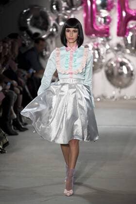 January 17, 2017 - Berlin, Germany - A model runs the runway at the Lena Hoschek fashion show during the Mercedes-Benz Berlin Fashion Week Autumn Winter 2017 in Berlin, Germany on January 17, 2017. Berlin Germany  - ZUMAn230 20170117_zaa_n230_357