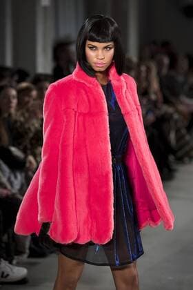 January 17, 2017 - Berlin, Germany - A model runs the runway at the Lena Hoschek fashion show during the Mercedes-Benz Berlin Fashion Week Autumn Winter 2017 in Berlin, Germany on January 17, 2017. Berlin Germany  - ZUMAn230 20170117_zaa_n230_383