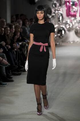 January 17, 2017 - Berlin, Germany - A model runs the runway at the Lena Hoschek fashion show during the Mercedes-Benz Berlin Fashion Week Autumn Winter 2017 in Berlin, Germany on January 17, 2017. Berlin Germany  - ZUMAn230 20170117_zaa_n230_363