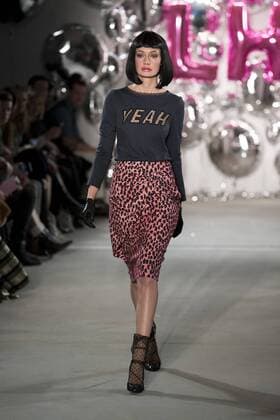 January 17, 2017 - Berlin, Germany - A model runs the runway at the Lena Hoschek fashion show during the Mercedes-Benz Berlin Fashion Week Autumn Winter 2017 in Berlin, Germany on January 17, 2017. Berlin Germany  - ZUMAn230 20170117_zaa_n230_370