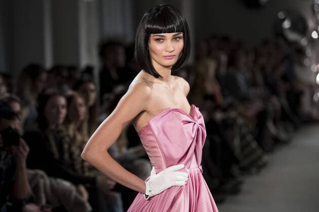 January 17, 2017 - Berlin, Germany - A model runs the runway at the Lena Hoschek fashion show during the Mercedes-Benz Berlin Fashion Week Autumn Winter 2017 in Berlin, Germany on January 17, 2017. Berlin Germany  - ZUMAn230 20170117_zaa_n230_373