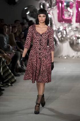 January 17, 2017 - Berlin, Germany - A model runs the runway at the Lena Hoschek fashion show during the Mercedes-Benz Berlin Fashion Week Autumn Winter 2017 in Berlin, Germany on January 17, 2017. Berlin Germany  - ZUMAn230 20170117_zaa_n230_374