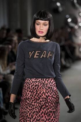 January 17, 2017 - Berlin, Germany - A model runs the runway at the Lena Hoschek fashion show during the Mercedes-Benz Berlin Fashion Week Autumn Winter 2017 in Berlin, Germany on January 17, 2017. Berlin Germany  - ZUMAn230 20170117_zaa_n230_375