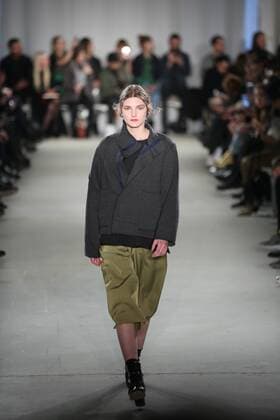 Vladimir Karaleev showcases its latest Autumn Winter 2017 Vladimir Karaleev showcases its latest Autumn Winter 2017 Collections in the Kaufhaus Jandorf in the Brunnenstrasse in Berlin-Mitte during the Mercedes-Benz Fashion Week Berlin Autumn Winter 2017 Collections. The photo shows models with the Vladimir Karaleev collection on the catwalk.  SimonexKuhlmey
