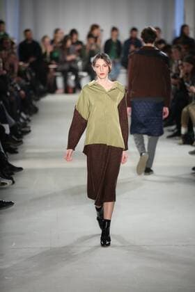 Vladimir Karaleev showcases its latest Autumn Winter 2017 Vladimir Karaleev showcases its latest Autumn Winter 2017 Collections in the Kaufhaus Jandorf in the Brunnenstrasse in Berlin-Mitte during the Mercedes-Benz Fashion Week Berlin Autumn Winter 2017 Collections. The photo shows models with the Vladimir Karaleev collection on the catwalk.  SimonexKuhlmey