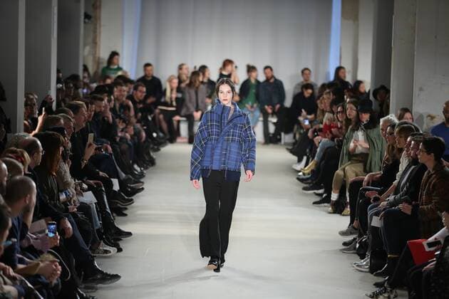 Vladimir Karaleev showcases its latest Autumn Winter 2017 Vladimir Karaleev showcases its latest Autumn Winter 2017 Collections in the Kaufhaus Jandorf in the Brunnenstrasse in Berlin-Mitte during the Mercedes-Benz Fashion Week Berlin Autumn Winter 2017 Collections. The photo shows models with the Vladimir Karaleev collection on the catwalk.  SimonexKuhlmey