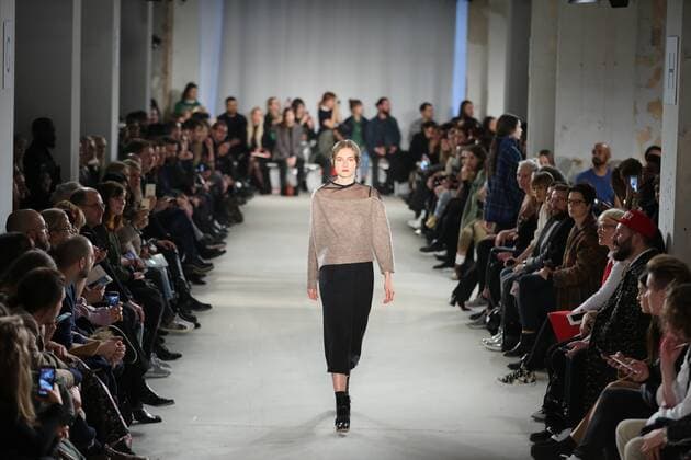 Vladimir Karaleev showcases its latest Autumn Winter 2017 Vladimir Karaleev showcases its latest Autumn Winter 2017 Collections in the Kaufhaus Jandorf in the Brunnenstrasse in Berlin-Mitte during the Mercedes-Benz Fashion Week Berlin Autumn Winter 2017 Collections. The photo shows models with the Vladimir Karaleev collection on the catwalk.  SimonexKuhlmey