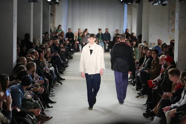Vladimir Karaleev showcases its latest Autumn Winter 2017 Vladimir Karaleev showcases its latest Autumn Winter 2017 Collections in the Kaufhaus Jandorf in the Brunnenstrasse in Berlin-Mitte during the Mercedes-Benz Fashion Week Berlin Autumn Winter 2017 Collections. The photo shows models with the Vladimir Karaleev collection on the catwalk.  SimonexKuhlmey