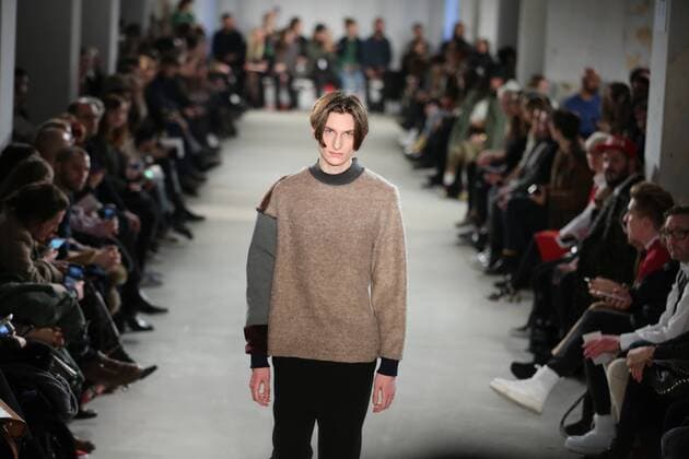 Vladimir Karaleev showcases its latest Autumn Winter 2017 Vladimir Karaleev showcases its latest Autumn Winter 2017 Collections in the Kaufhaus Jandorf in the Brunnenstrasse in Berlin-Mitte during the Mercedes-Benz Fashion Week Berlin Autumn Winter 2017 Collections. The photo shows models with the Vladimir Karaleev collection on the catwalk.  SimonexKuhlmey