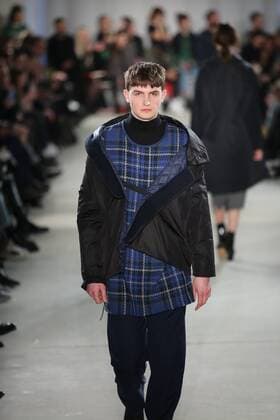 Vladimir Karaleev showcases its latest Autumn Winter 2017 Vladimir Karaleev showcases its latest Autumn Winter 2017 Collections in the Kaufhaus Jandorf in the Brunnenstrasse in Berlin-Mitte during the Mercedes-Benz Fashion Week Berlin Autumn Winter 2017 Collections. The photo shows models with the Vladimir Karaleev collection on the catwalk.  SimonexKuhlmey
