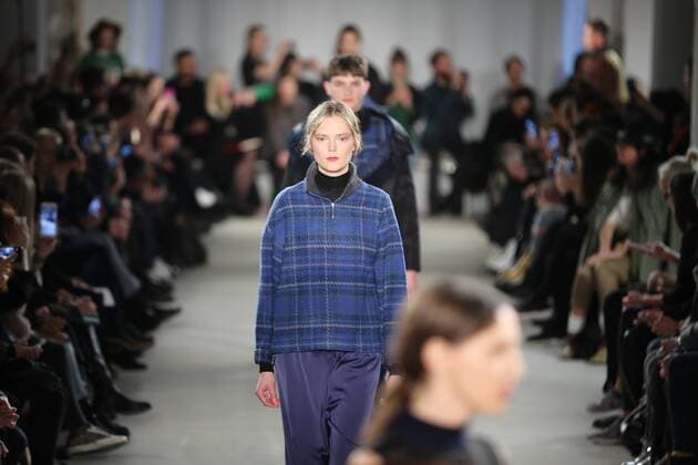 Vladimir Karaleev showcases its latest Autumn Winter 2017 Vladimir Karaleev showcases its latest Autumn Winter 2017 Collections in the Kaufhaus Jandorf in the Brunnenstrasse in Berlin-Mitte during the Mercedes-Benz Fashion Week Berlin Autumn Winter 2017 Collections. The photo shows models with the Vladimir Karaleev collection on the catwalk.  SimonexKuhlmey