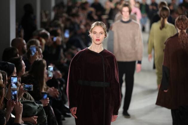 Vladimir Karaleev showcases its latest Autumn Winter 2017 Vladimir Karaleev showcases its latest Autumn Winter 2017 Collections in the Kaufhaus Jandorf in the Brunnenstrasse in Berlin-Mitte during the Mercedes-Benz Fashion Week Berlin Autumn Winter 2017 Collections. The photo shows models with the Vladimir Karaleev collection on the catwalk.  SimonexKuhlmey