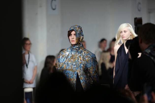 Michael Sonntag showcases 2017 Collections Michael Sonntag showcases its latest Autumn Winter 2017 Collections in the Kaufhaus Jandorf in the Brunnenstrasse in Berlin-Mitte during the Mercedes-Benz Fashion Week Berlin Autumn Winter 2017 Collections. The photo shows models with the Michael Sonntag collection on the catwalk.  SimonexKuhlmey