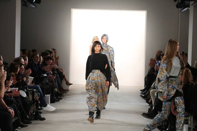 Michael Sonntag showcases 2017 Collections Michael Sonntag showcases its latest Autumn Winter 2017 Collections in the Kaufhaus Jandorf in the Brunnenstrasse in Berlin-Mitte during the Mercedes-Benz Fashion Week Berlin Autumn Winter 2017 Collections. The photo shows models with the Michael Sonntag collection on the catwalk.  SimonexKuhlmey