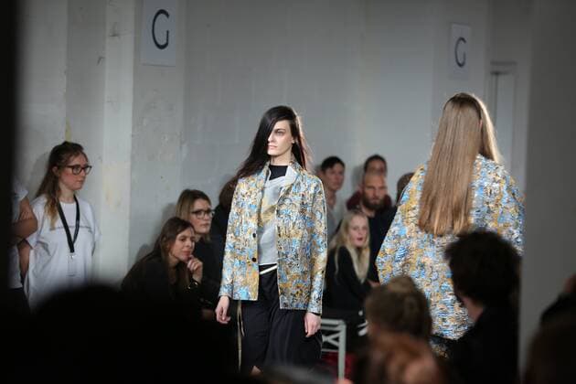 Michael Sonntag showcases 2017 Collections Michael Sonntag showcases its latest Autumn Winter 2017 Collections in the Kaufhaus Jandorf in the Brunnenstrasse in Berlin-Mitte during the Mercedes-Benz Fashion Week Berlin Autumn Winter 2017 Collections. The photo shows models with the Michael Sonntag collection on the catwalk.  SimonexKuhlmey