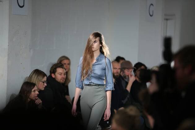Michael Sonntag showcases 2017 Collections Michael Sonntag showcases its latest Autumn Winter 2017 Collections in the Kaufhaus Jandorf in the Brunnenstrasse in Berlin-Mitte during the Mercedes-Benz Fashion Week Berlin Autumn Winter 2017 Collections. The photo shows models with the Michael Sonntag collection on the catwalk.  SimonexKuhlmey