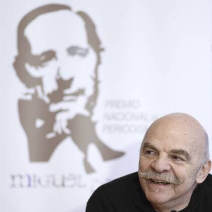Spanish-Argentine journalist Martin Caparros during a press conference before the reception of his award at the 11th National Award of Journalism Miguel Delibes ceremony in Valladolid, Spain, 19 January 2017. 11TH NATIONAL AWARD OF JOURNALISM MIGUEL DELIBES !ACHTUNG: NUR REDAKTIONELLE NUTZUNG!  20170119-636204552407560892
