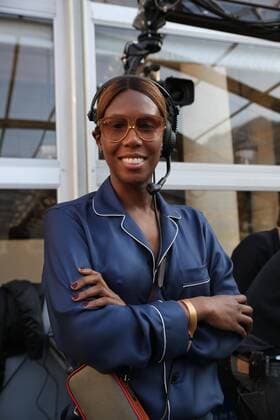 Paris Fashion Week - Promis bei Louis Vuitton Modenschau defile mode masculine Louis vuitton DJ Honey Dijon CELEBRITES : Fashion Week Mode Masculine - Louis Vuitton Collection Automne Hiver - Paris - 19 01 2017 stephanechemin panoramic 