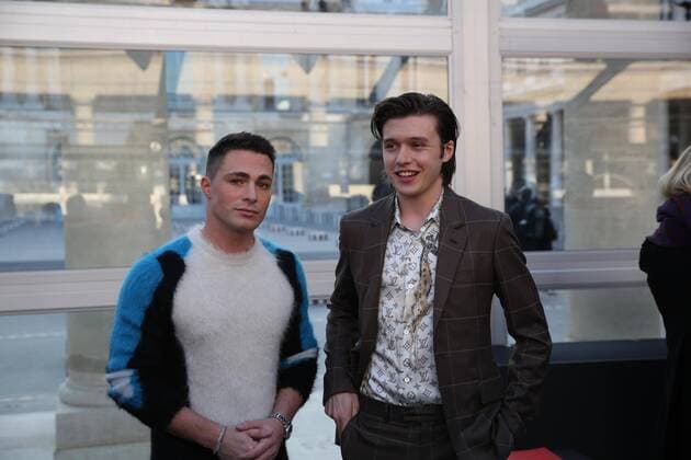 Paris Fashion Week - Promis bei Louis Vuitton Modenschau defile mode masculine Louis vuitton Colton Haynes - nick robinson CELEBRITES : Fashion Week Mode Masculine - Louis Vuitton Collection Automne Hiver - Paris - 19 01 2017 stephanechemin panoramic 
